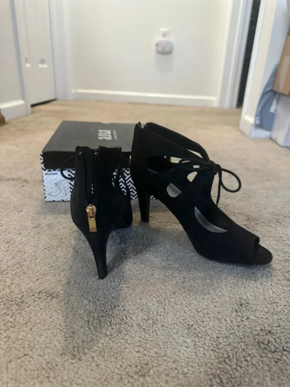 Black Lace Up Heel- ANA Chance